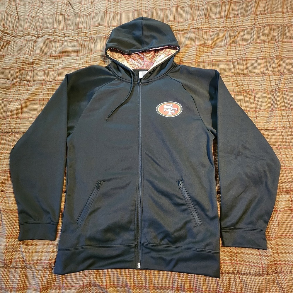 Zubaz San Francisco 49ers Full Zip Hoodie NFL Team Apparel M Football Sports